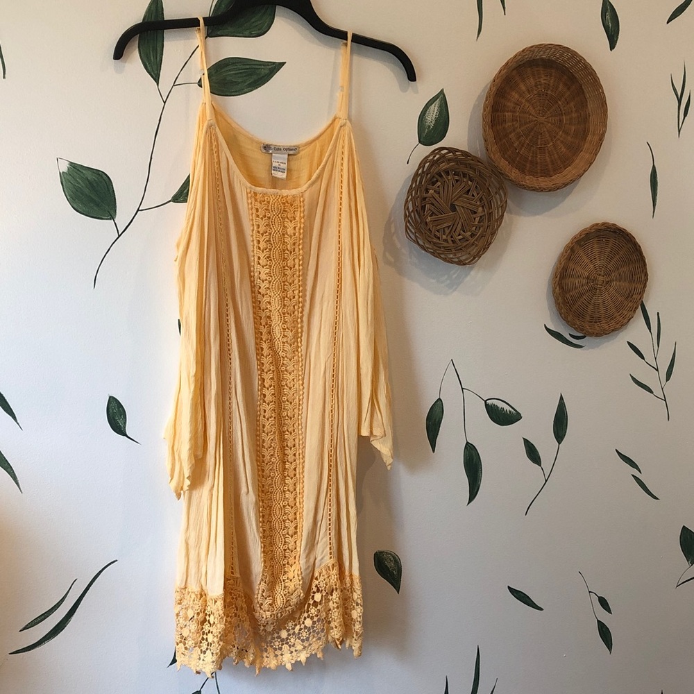 Peach colored Midi Dress